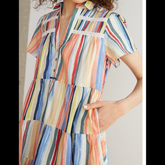 Anthropologie Dresses & Skirts - Georgina Tiered Shirtdress